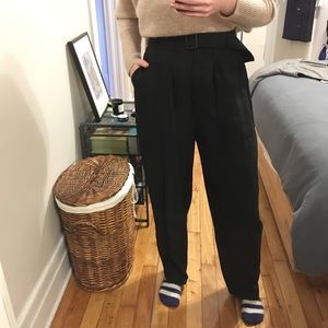 Aritzia Le Fou black pleated trousers